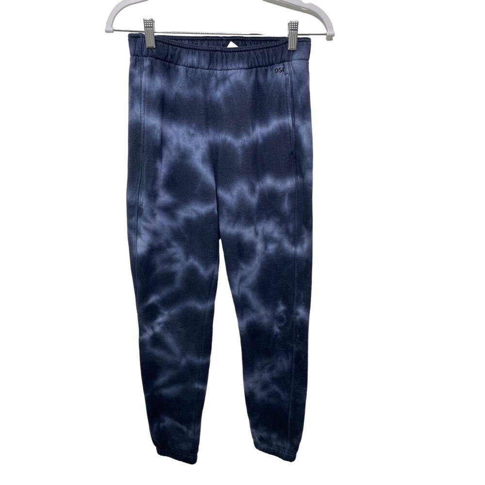DSG Tie Dye Jogger Pants Pull On Elastic Waist Cotton Blend Navy Blue Women's XS